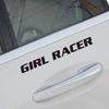 GIRL RACER Aufkleber für Auto, Auto-Fenster, abnehmbare Vinyl-Aufkleber, ölbeständige Dekoration, Motorrad-Kraftstofftank-Verkleidung, Zeichen für Fahrerin