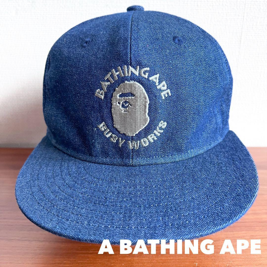 Used A BATHING APE [Unused/No tag] Denim cap blue