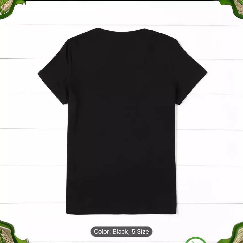 European and American Spot Printed Crew Neck T-shirt Spring and Summer Casual Short-sleeved Crew Neck Top Short-sleeved Women's T-shirt