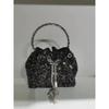 2026 Womens Crystal-Embellished Crossbody Bag Fringe Detail Small Square Shoulder No Top Handle