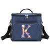 Lunch Box Cooler Organizer Case Thermal Handbag Waterproof Outdoor Travel Shoulder Lunch Bag for Men and Women Pink Pattern