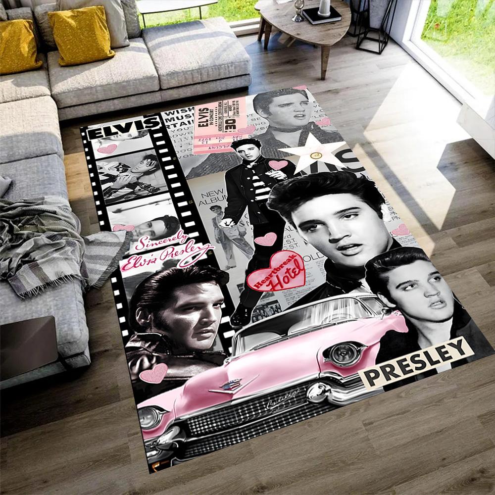 Elvis Presley Carpet Suitable for Dining Room Study Room Bedrooms Game Room Antislip Carpet Anime Office Decor Spiritual Gift
