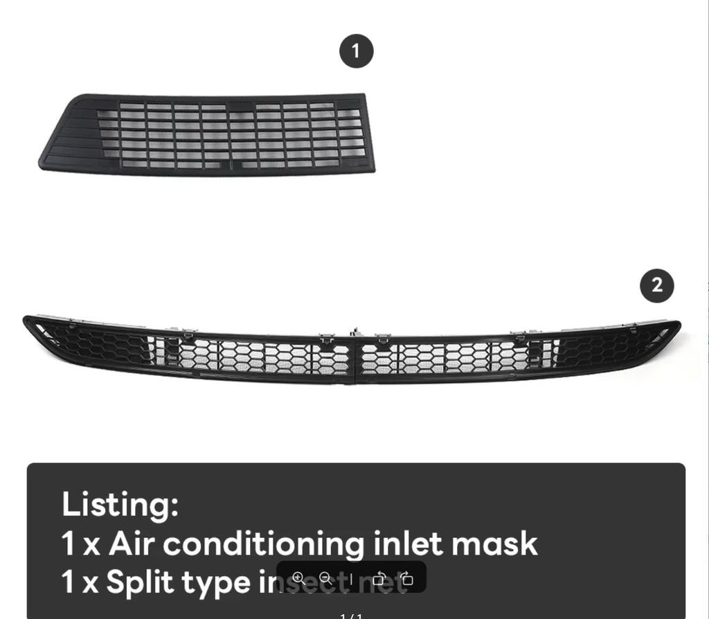 For Tesla Model 3 Highland 2026 Lower Bumper Anti Insect Net Anti Dust Proof Inner Vent Grille Cover Insect-proof Front Cover