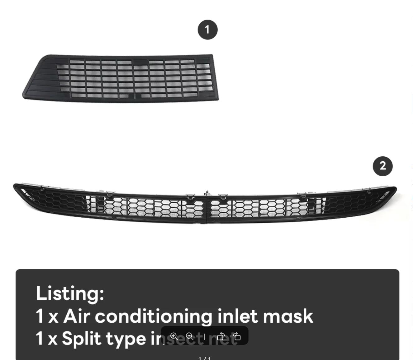 For Tesla Model 3 Highland 2026 Lower Bumper Anti Insect Net Anti Dust Proof Inner Vent Grille Cover Insect-proof Front Cover