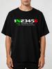 UnisexS Motorcycle TShirt  Bold N Inch Racing Number Graphic Tee  Black with Green Accents  Sturdy Cycling Sh