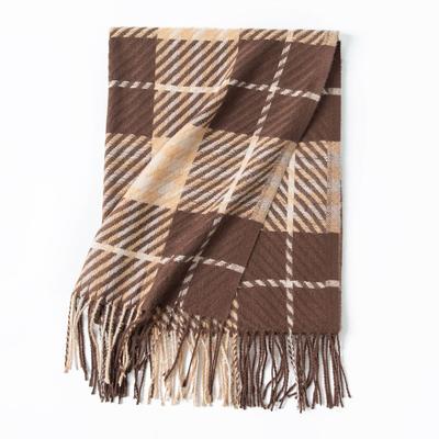 Autumn and Winter Scarf for Women Versatile Korean Style Plaid Warm Simple Couple  Women's Scarf  Student Men's Cold Proof Shawl In Winter