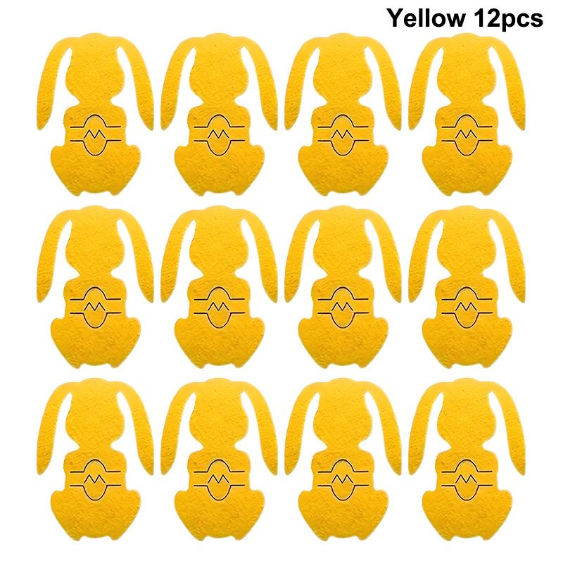 12Pcs/Set Nonwoven Forks Knives Place Mat Colorful Rabbit Placemat For Happy Easter Party Table Decoration Table Setting Supply