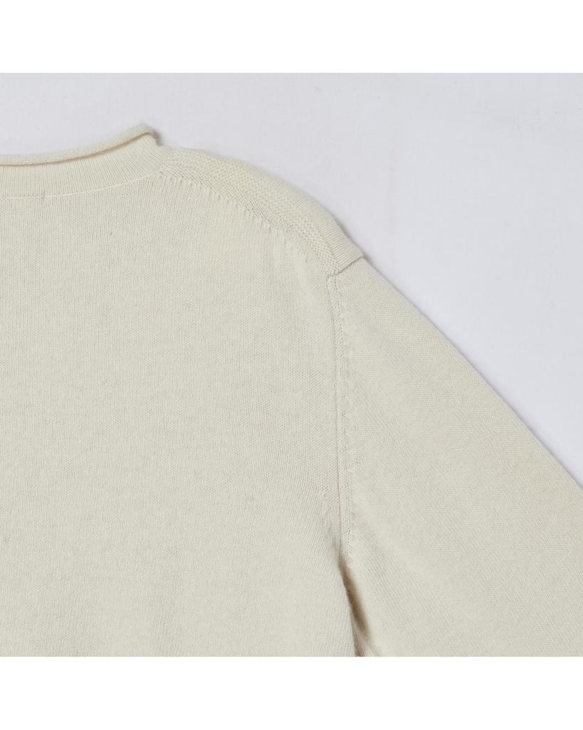 WORTHWHILE MOVEMENT Camel & Wool Blended Mock Neck Knit (Cream)