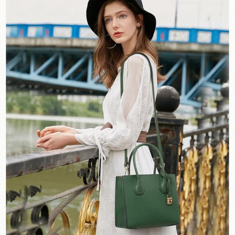 Women Tote Bag Genuine Leather Handbag Ladies Shoulder Crossbody Bags Satchel