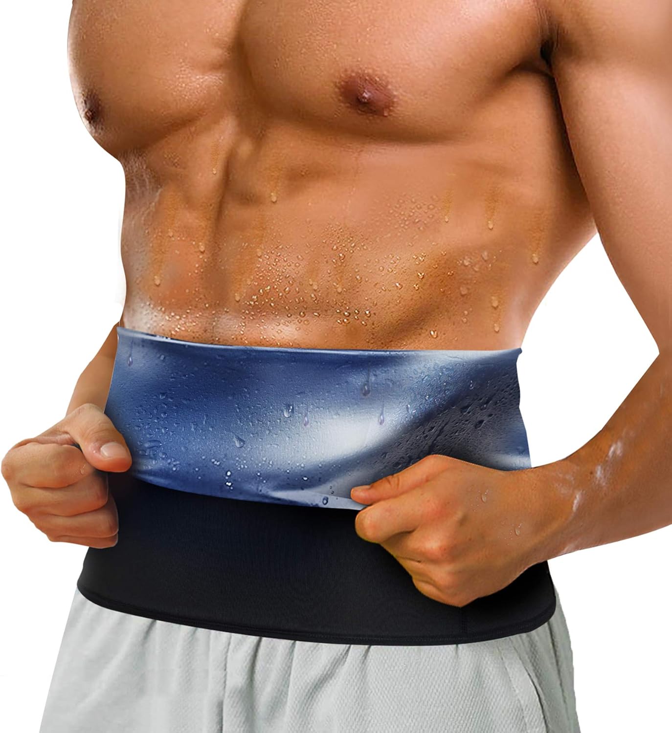 Unisex Hot Sauna Sweatband Shapewear Waist Trainer Weight Loss Exercise Gym Fitness Abdominal Fat Burning Trimmer Slim Belt Suit 4XL/5XL