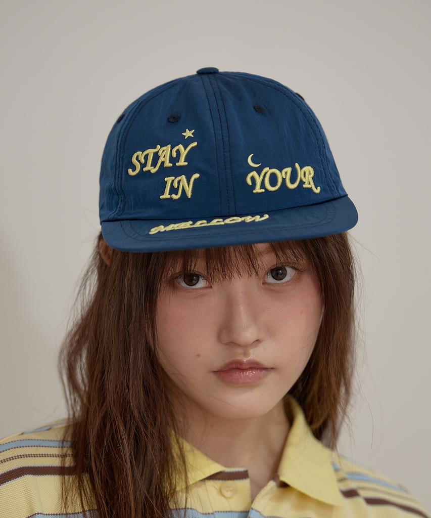 WAIKEI Mellow Letter Nylon Cap Navy