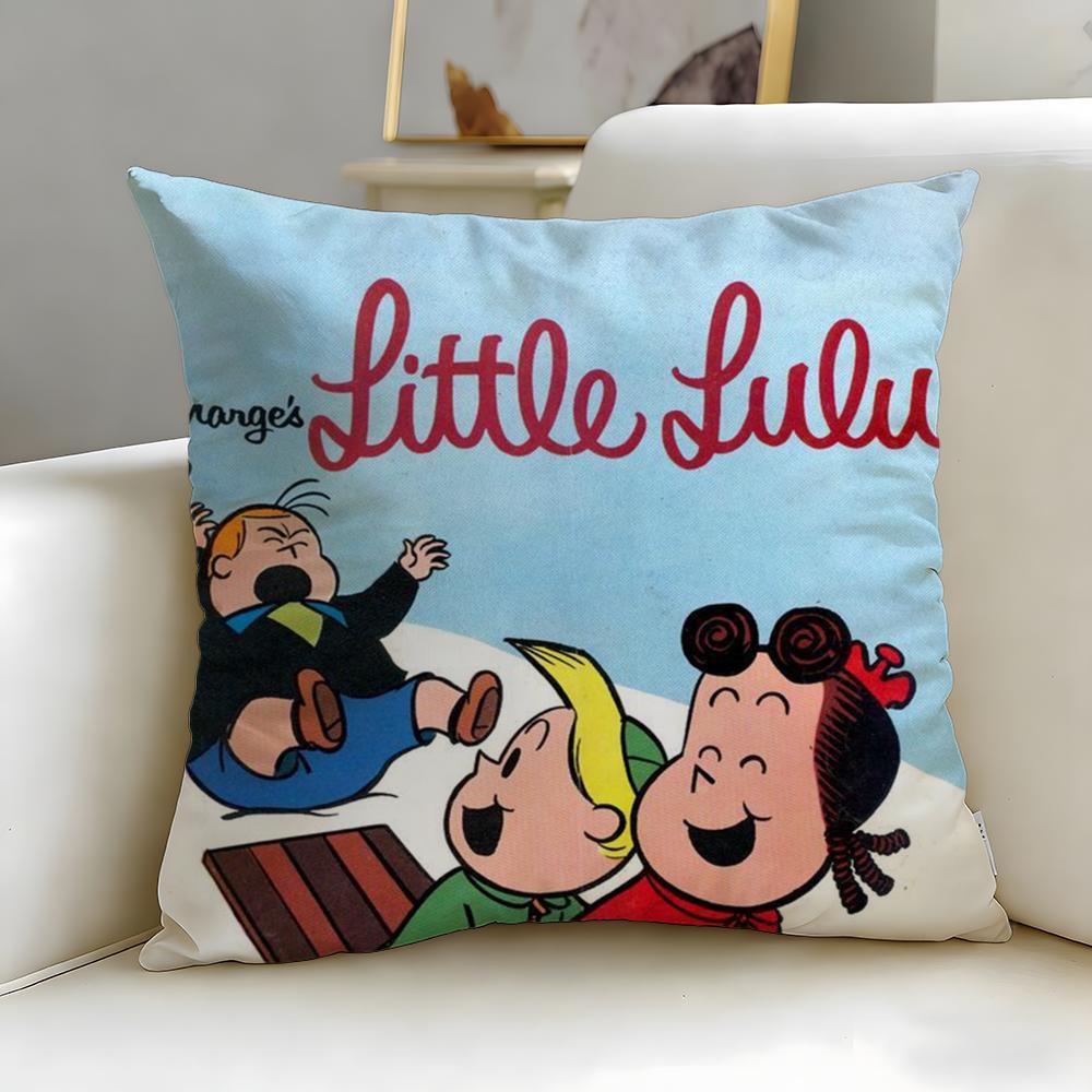 classic cartoon The Little Lulu Show Cushion Cover Soft EasyWash Pillow Case Versatile for Couch Bed Travel and Office