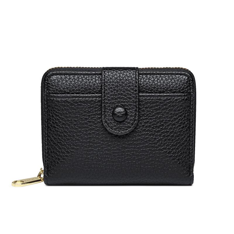 New Zipper Women Wallets Simple Buckle Coin Purses Large Capacity Card Holder Wallet Fashion Lychee Pattern Multi Card Wallet