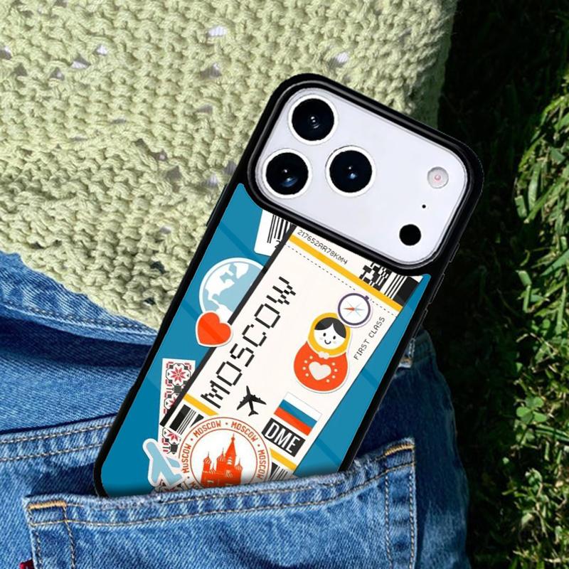 BOARDING PASS Phone Case Cover for IPhone 11 12 13 14 15 16e 17 Pro Max Coque for IPhone 17 Air