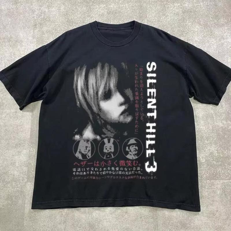Clothing Tshirt Unisexs Summer Top Silent Hill 3 Unisexs And Unisexs Tshirt Horror Game Fun Tshirt Printed Short Sleeve Tshirt