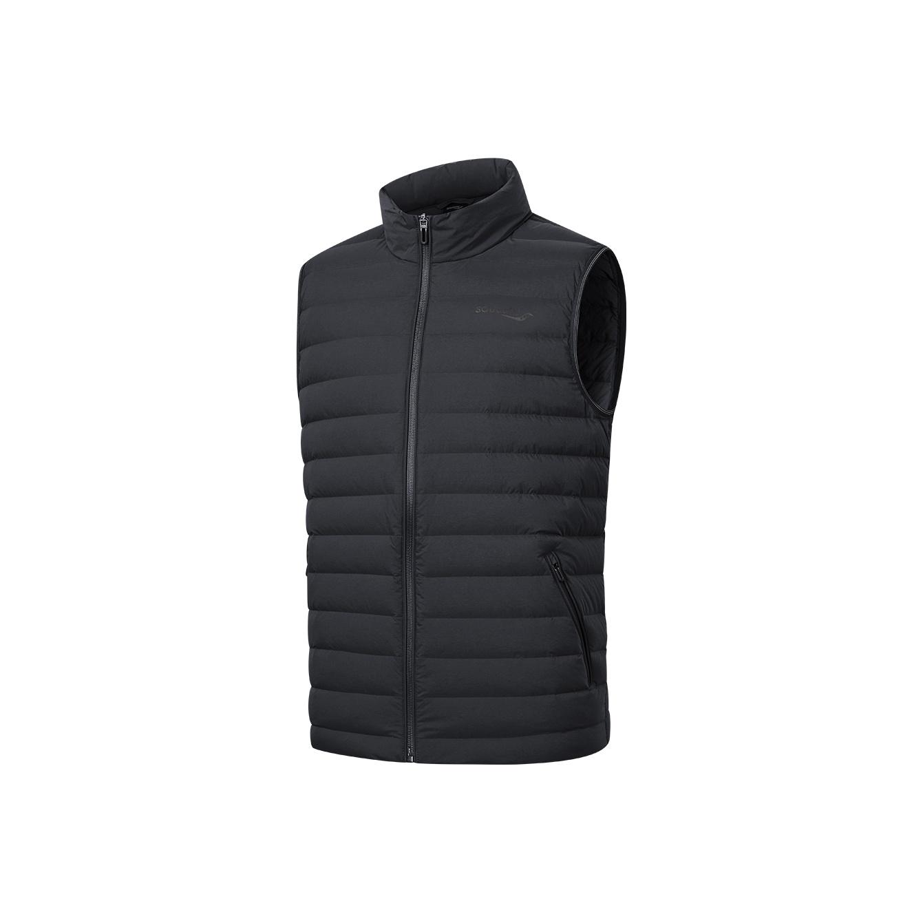 

SAUCONY Удобный, приятный к коже, универсальный пуховый жилет со стойкой, унисекс, SA2250DV91L-BK001 XL