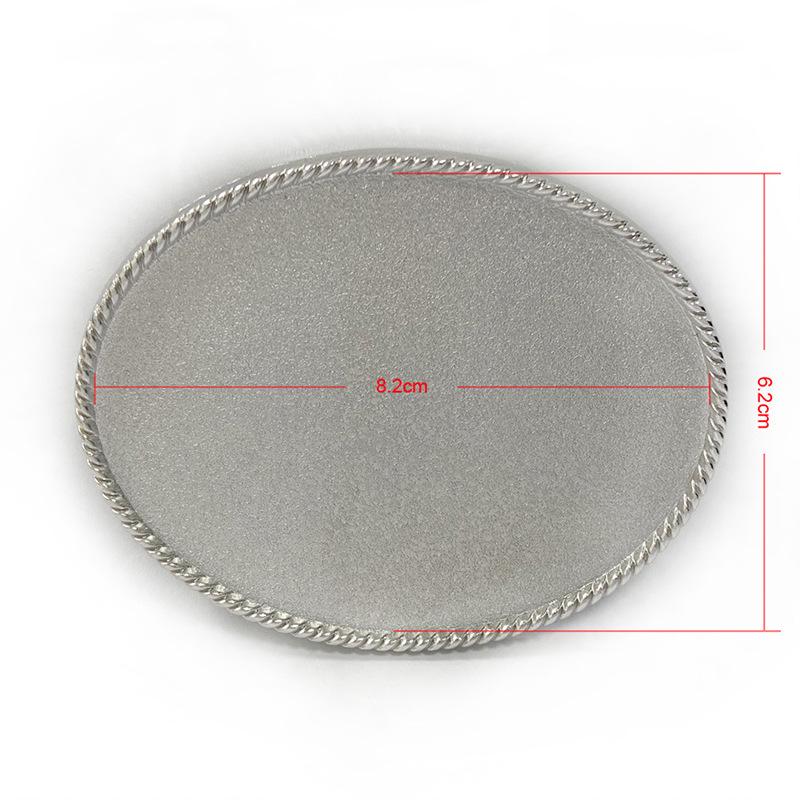 Oval Antique Tin Belt Buckle for Men's Western Cowboy Jeans - Retro Casual Fashion Alloy Design