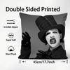 Singer MMarilyn MManson Cushion Cover Plush Fabric Soft DoubleSided Printed Sofa Warm Winter Home Child Gift Pillow Case