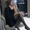 Korean Style Sexy Black Silver Thread Tights - Trendy, Sweat-Absorbing Sheer Stockings