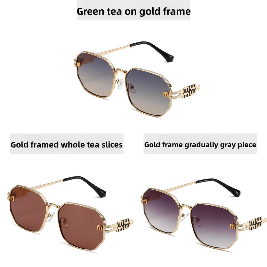 Modern Polygon Sunglasses For Women Uv400 Sun Protection Outdoor Fashion Accessory