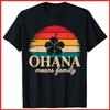 Ohana Means Family Hawaii Summer Vacation Holiday Black Cotton T-Shirt S-5XL