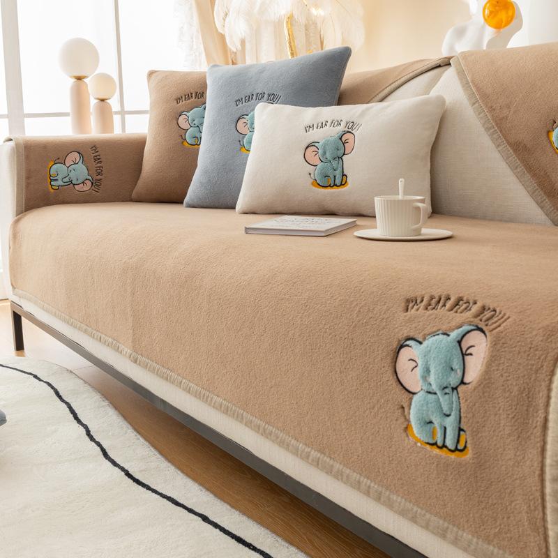 

Чехол для дивана в гостиную с изображением слона, декоративные секционные чехлы для диванов, чехлы для мебели, чехлы для подушек для диванов 30x50cm pillowcase кофейный