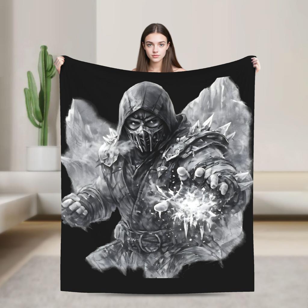 Mortal Kombat X Scorpion VS Sub Zero MKX Liu Kang Game Blankets Fleece Funny Throw Blanket for Home Spring/Autumn
