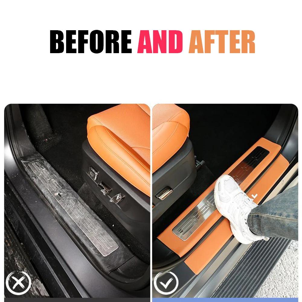 For Haval H9 2nd 2024 2025 Car Interior Door Welcome Threshold PU Leather Cover Stickers Auto Modified Styling Accessories