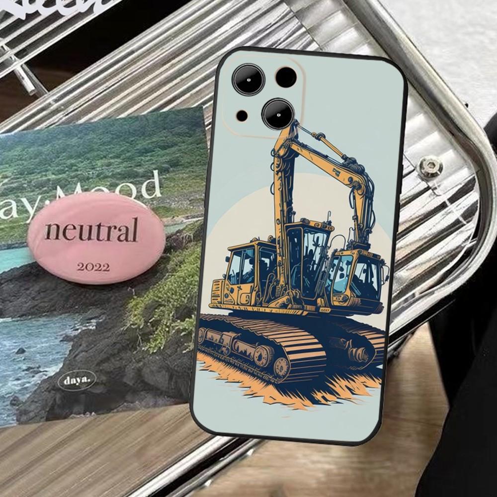 

Excavator Car Phone Case Phone Case For Apple iPhone 15,14,13,12,11,XS,XR,X,8,7,Pro,Max,Plus,mini Silicone Black Cover iPhone13mini