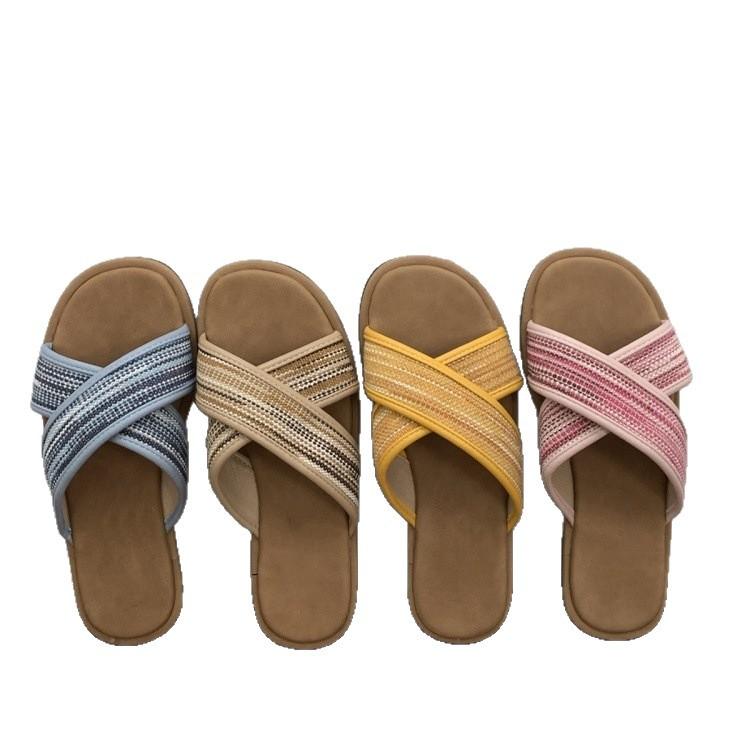 Flat Bottom Niche Cross with Cool Slippers Women's Outerwear 2025 New Summer Versatile Soft Sole with Skirt Beach Sandals