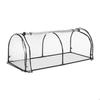 Relaxdays Garden Greenhouse, Planting Tunnel, H X W X D : 50 X 130 X 60 Cm, Tunnel with Door, Pvc, Transparent/black