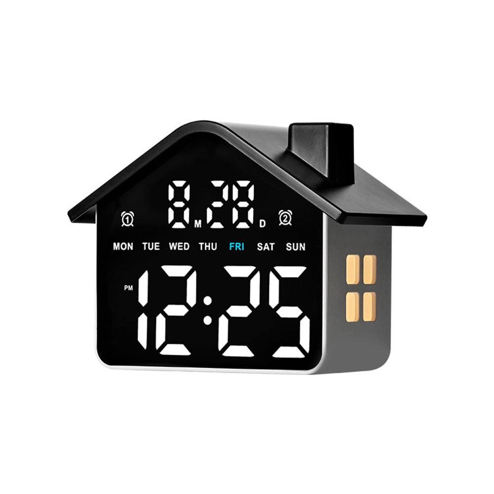 Bedside Table White yellow red blue green LED Alarm Clock Alarm Clock Digital Alarm Clock Time Date Display 4 Brightness Levels белый