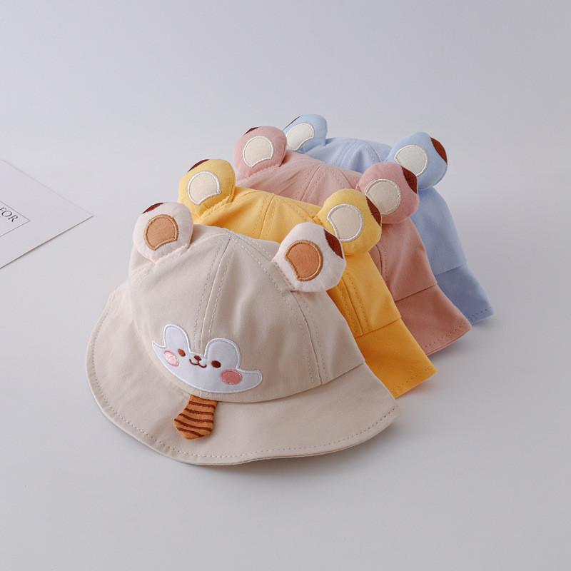Cute Cartoon Tie Fisherman Hat For Baby Boys Girls Sun Protection Spring Summer