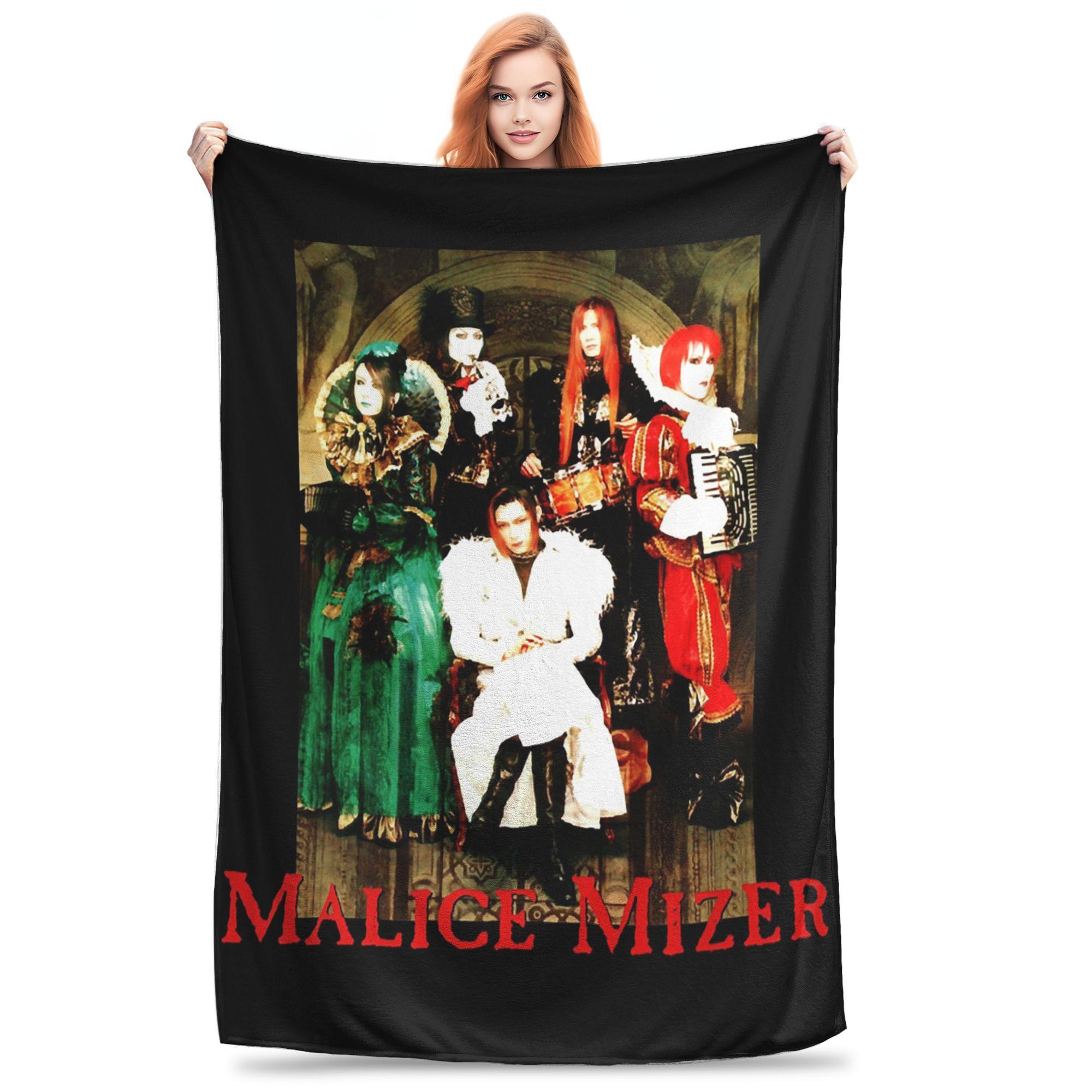 Pandara Jewelry Unisex Flannel Throw Blanket Malice Mizer - Voyage Tour Band Warm Plush Blankets Soft Bedding For Bed Living Room Home Travel Couch