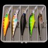 5pcs/box Fishing Lure13.7g/10g Minnow Crankbait Wobblers 3D Eyes Perch Artificial Bait Pike Carp Bait Swim Bait Fishing Pesca