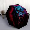 1pc Wolfpack Alpha Compact Travel Umbrella, Automatic Folding Lightweight Windproof 8-Bone Reinforced Design, Portable for Backpack Durable