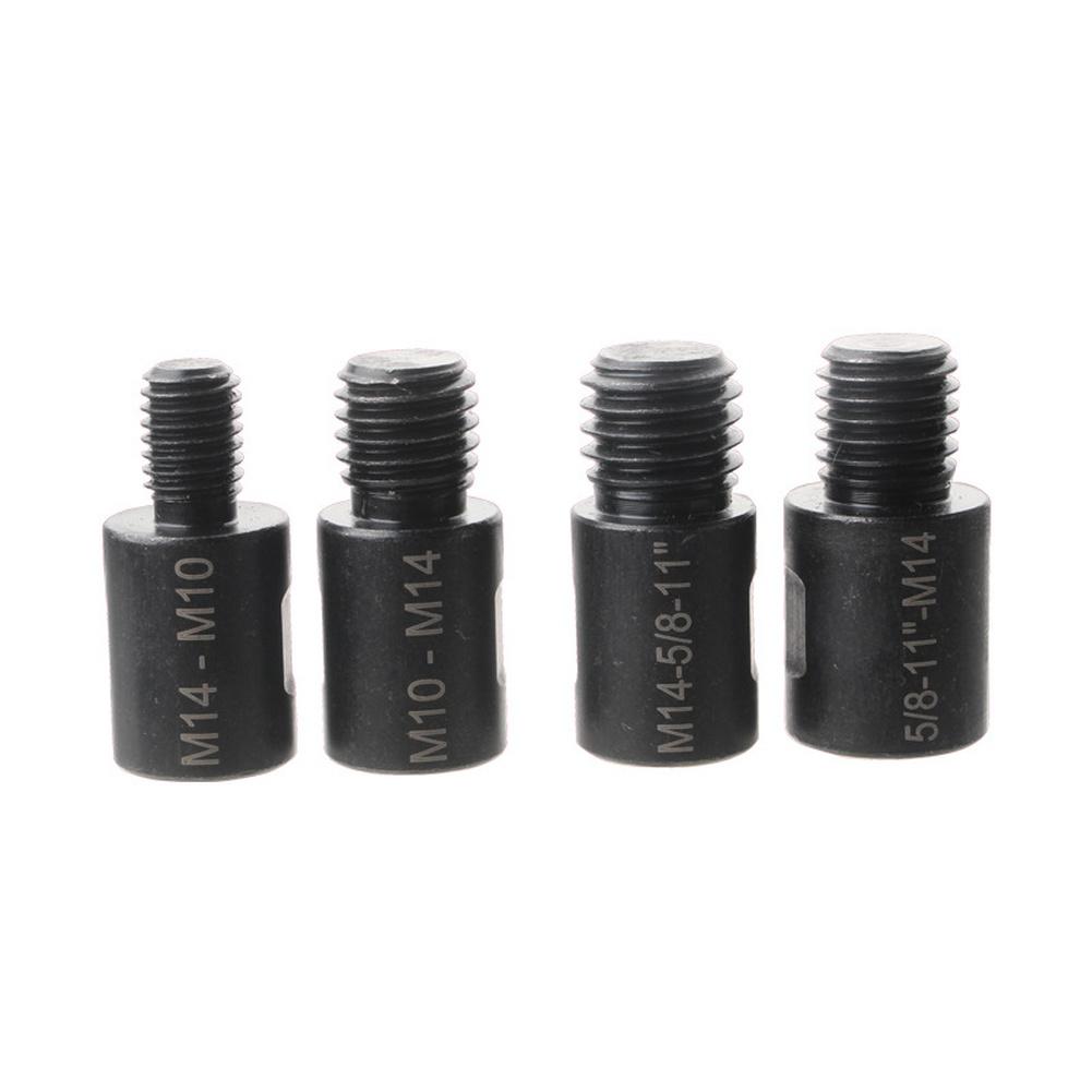 M10 For M14 4pcs Thread Adapter Converter For Angle Grinder Drill Bit Shank Angle Grinder Shaft Adapter Interface Connector
