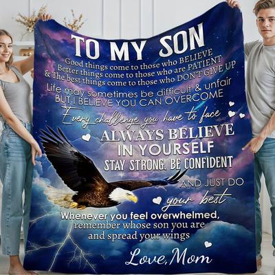 Eagle Theme Blanket - Soft Comfortable All-Season Flannel Throw