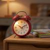 Battery Operated Retro Alarm Clock Portable Bell Alarm Clock Desk Clock  Time Management Tool