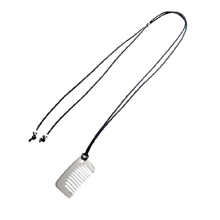 Trendsetting Hair Comb Sturdy Steel Pendant Necklace Portable Jewelry Accessory with Stylish Styles Elegant Designs