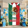 1pcs Mexican Lndependence Day Party Decor Door Cover Banner Eagle Snake Cactus Mexican Style Festival Party Porch Decor Backdrop