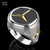 WLG4   For Mercedes Benz  LOGO Recommended Electroplated Men's Ring  Trendy Gift For Men Versatile Hand Accessory Trendy Male Accessory