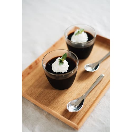 HARIO Varmebestandig Glass Puddingkopper, 200ml, Laget i Japan, PRC-20-BK, Sett med 6, Klar