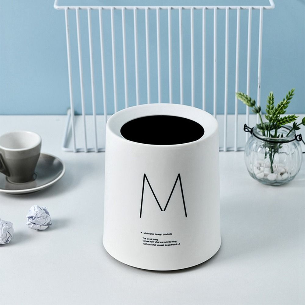 Bucket Nordic Style Desk Organizer Multi-use Garbage Basket Waste Bin Trash Can Desktop Dustbin
