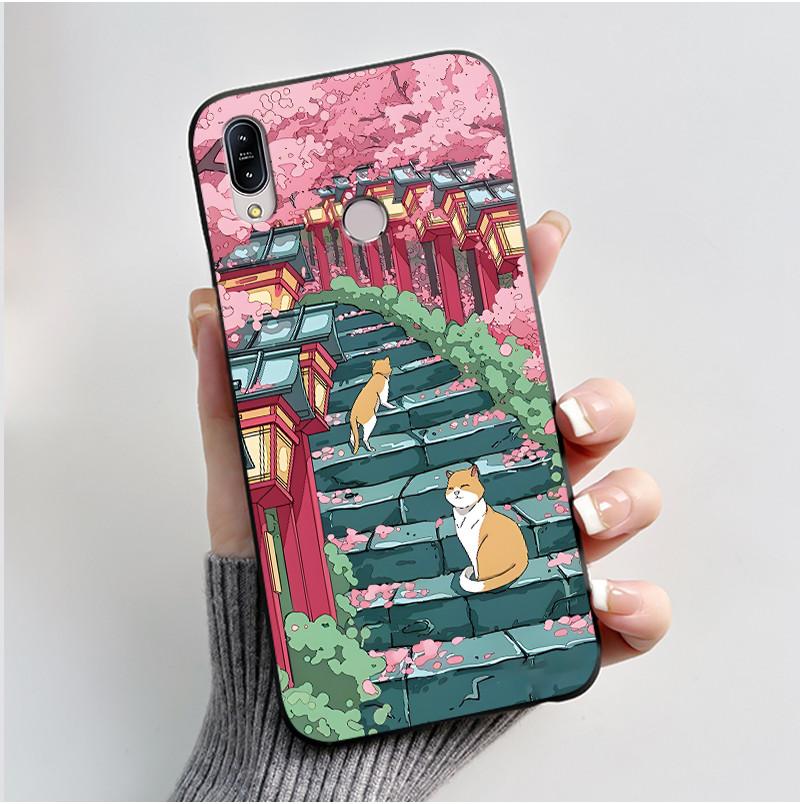 Casing For Asus Zenfone Max M2 ZB633KL X01AD X01BD Phone Case Aesthetic Fashion Cute Cat Black Silicone Shockproof Cover Bumper