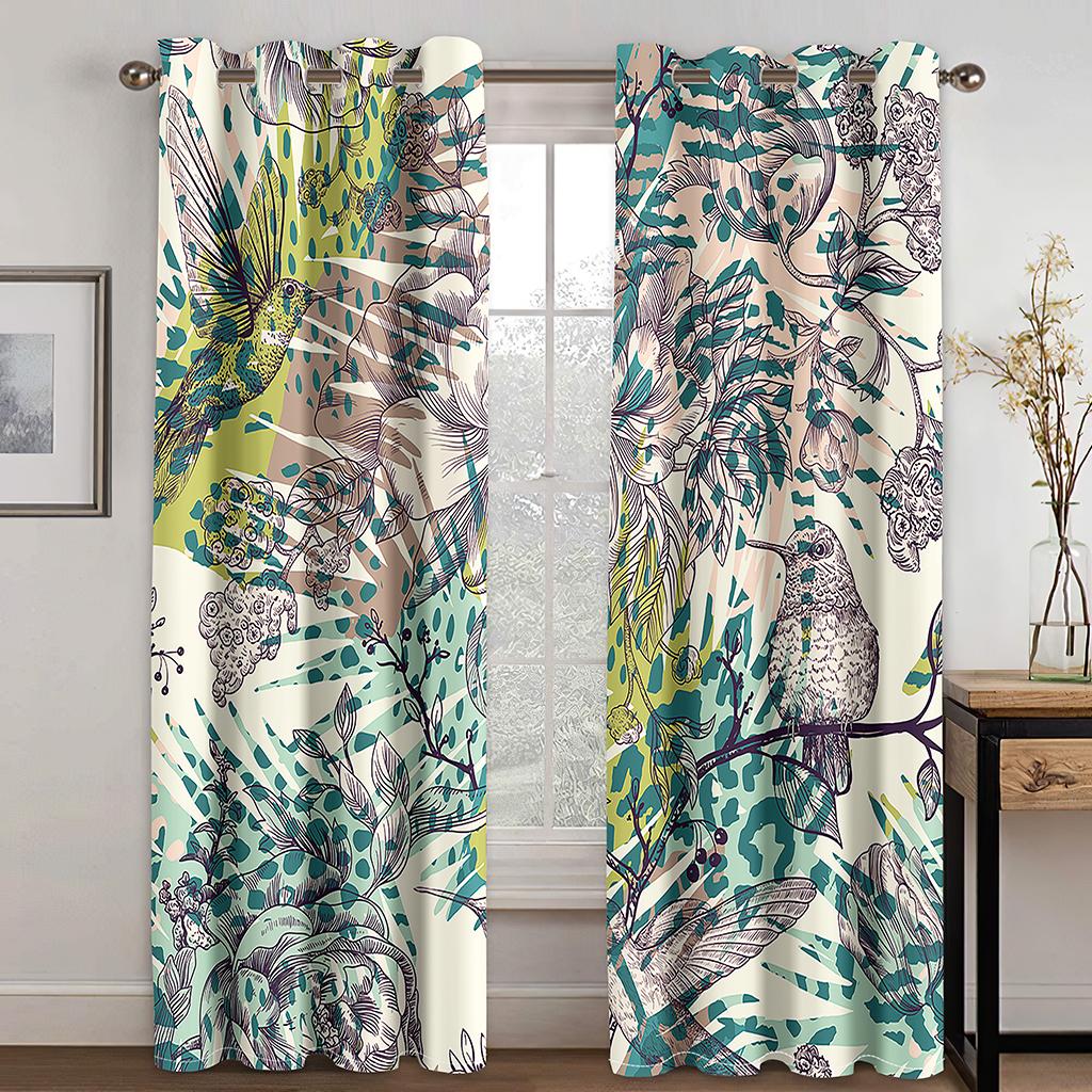 Blumengedruckte Vorhänge mit Blumenmuster für Wohnzimmerfensterdrapierungen Schlafzimmer Verdunkelungsvorhänge Tende Cortinas Cortinas Para La Sala