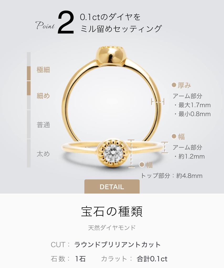 LEGAN Diamond Yellow Size 9 1 Simple K18YG Made In Japan Ring, Milgrain, Gold, [0.1ct / Stone] Ring, Anniversary, Birthday, Women's, Slim,