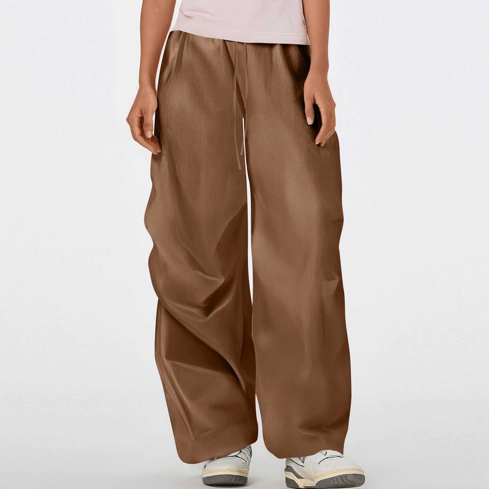 

Женские брюки с высокой посадкой, прямые, широкие, однотонные, рабочая одежда L