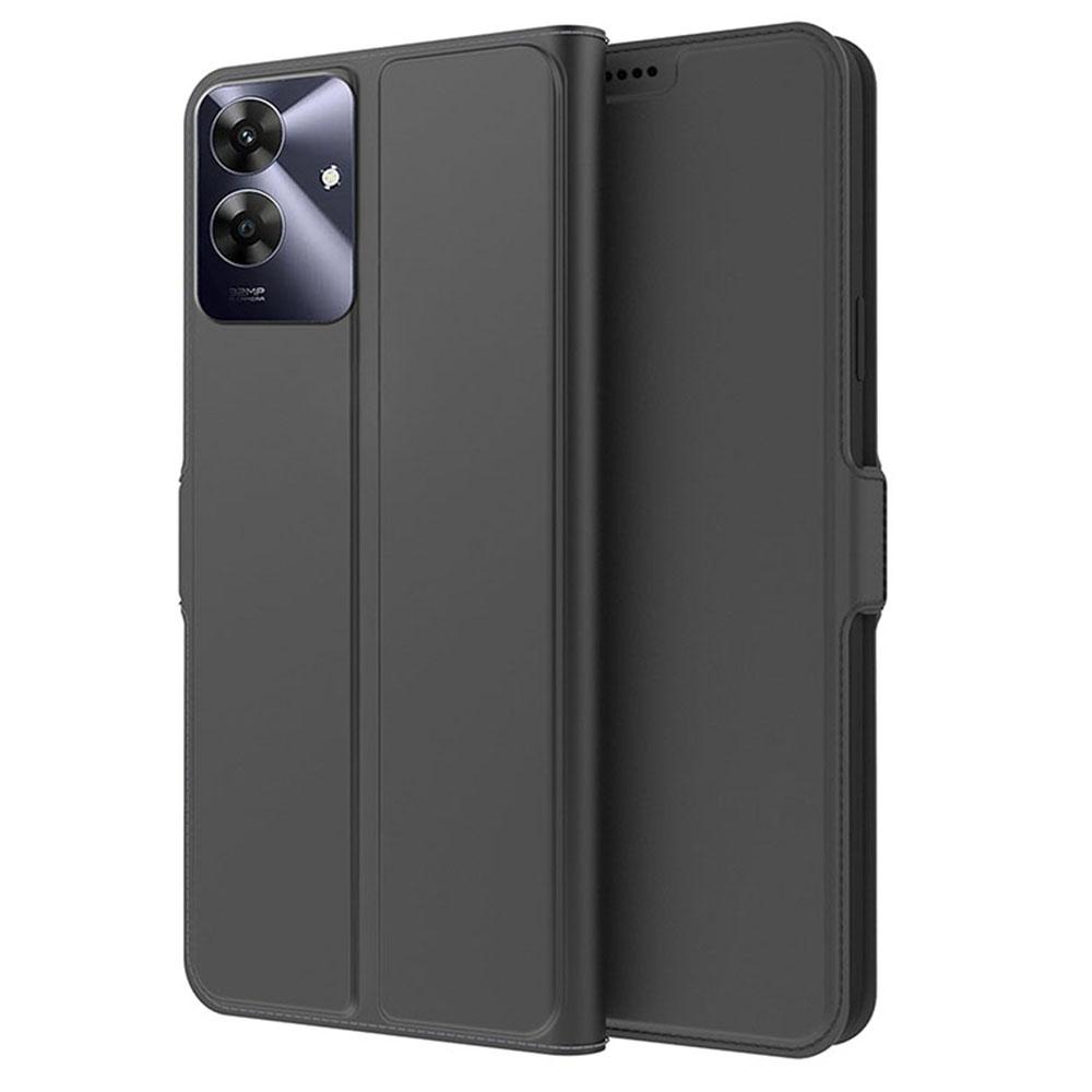 

For Realme Note 60 Case Shockproof TPU Inner Shell Leather Phone Cover Card Slot A