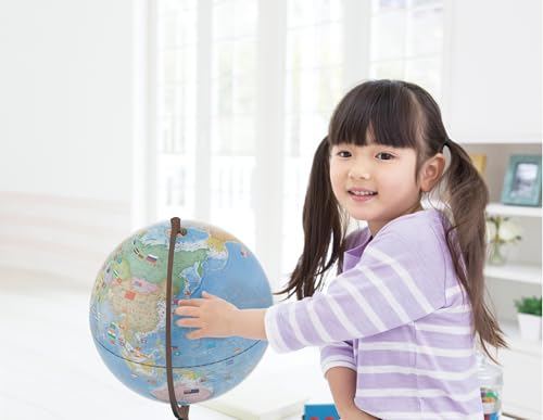 Raymay Fujii Globe, with National Flag Illustrations and Pronunciation Guides, Administrative Type, 30cm Spherical, OYV328